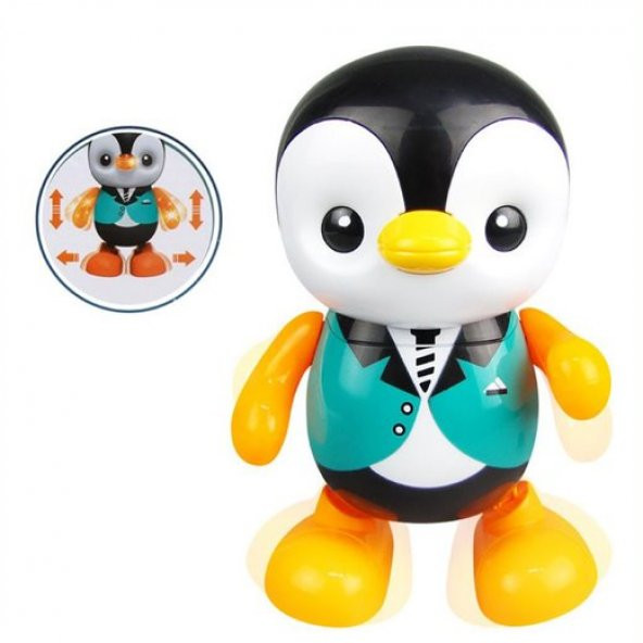Işıklı Dans Eden Penguen Robot sevimli Müzikli Oyuncak - 4