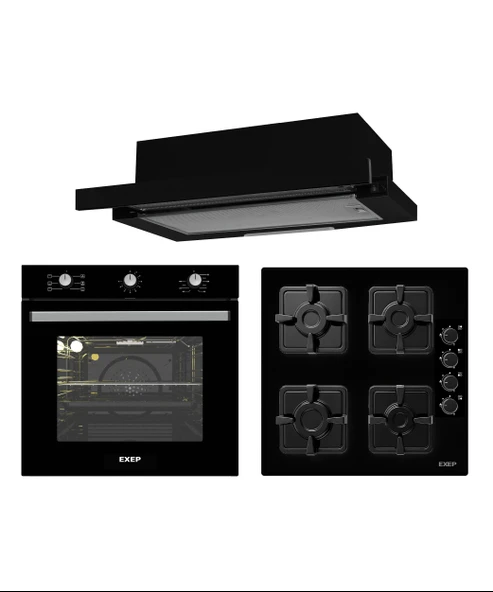 EXEP  BEGİN SİYAH 3 LÜ ANKASTRE SET (E5E-EO320-EF240)