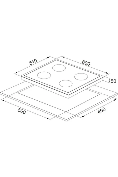 EXEP  BEGİN SİYAH 3 LÜ ANKASTRE SET (E5E-EO320-EF240) - 6