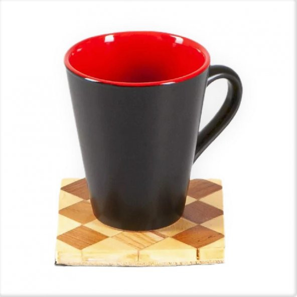 Ahşap Altılı Bardak Altlığı Kare 10 cm - 2