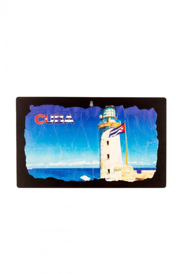 Küba Temalı Ahşap Fresco Tablo Siyah - 2