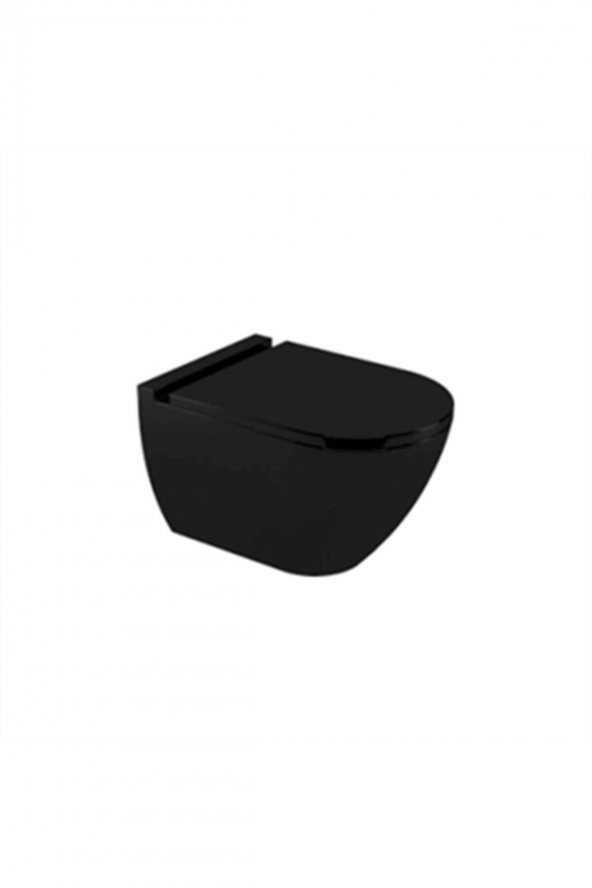 Idea Parlak Siyah Asma Klozet - 1