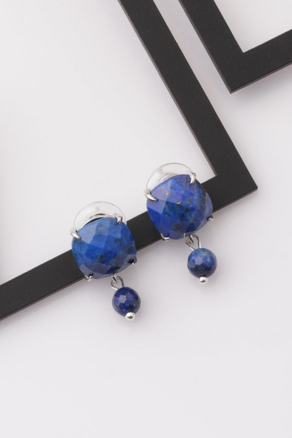 Lapis Lazuli Doğal Taş Küpe