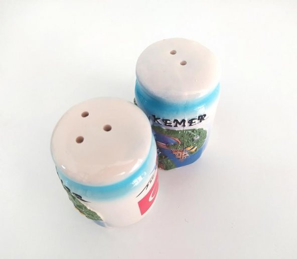 Seramik İkili Tuzluk Biberlik Baharatlık - 2