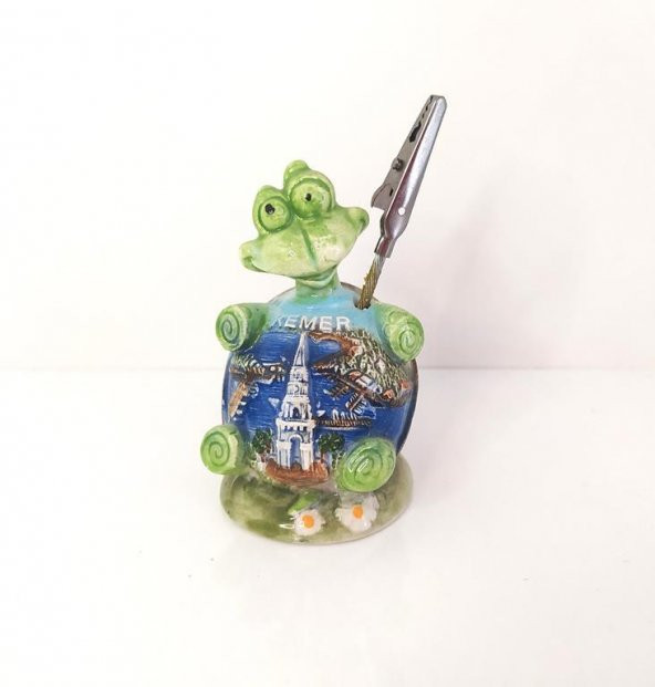 Kaplumbağa Minik Notluk Dekoratif Biblo Masaüstü Süsü 8 cm - Resim 4