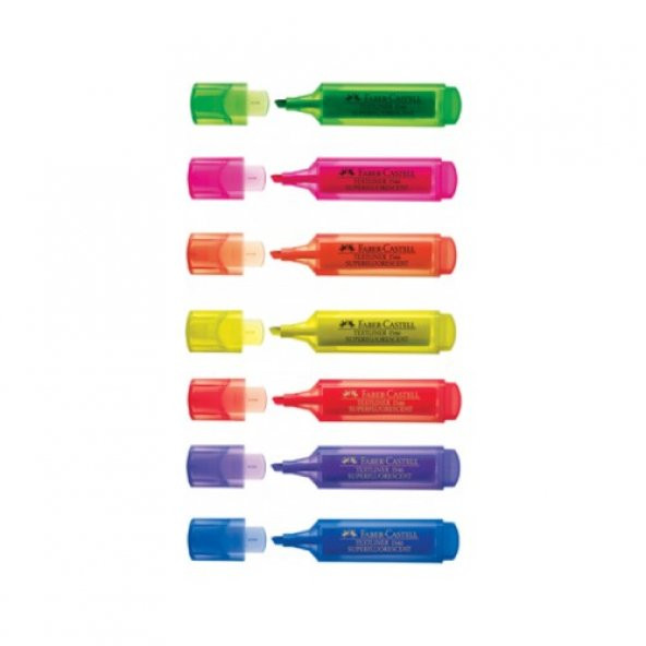 Faber Castell Şeffaf Gövde Fosforlu Kalem 6+2 Renk - 2