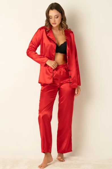 DoReMi Uzun Kollu Saten Pijama Takımı - 2