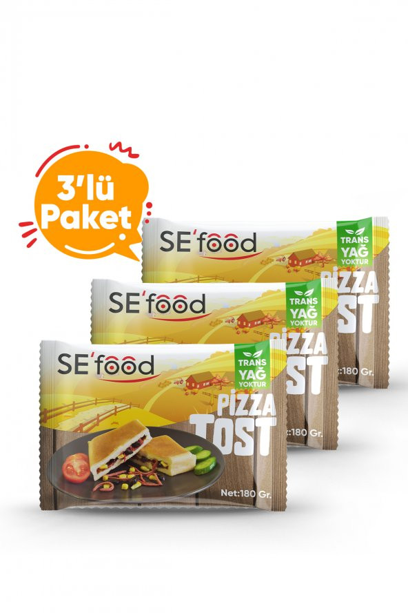 sefood Hazır Pratik Pizza Tost 3lü 180 Gr