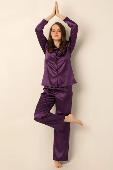 DoReMi Uzun Kollu Saten Pijama Takımı - 11