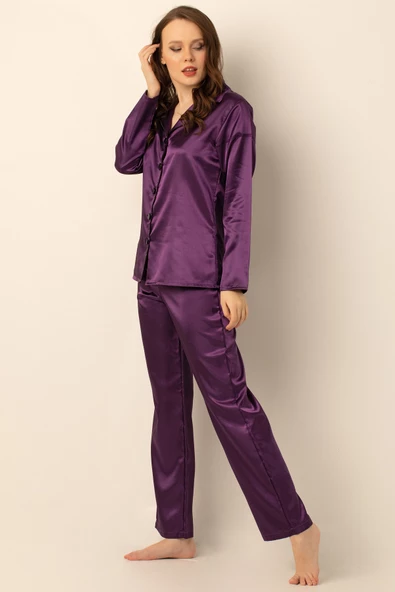 DoReMi Uzun Kollu Saten Pijama Takımı - 12