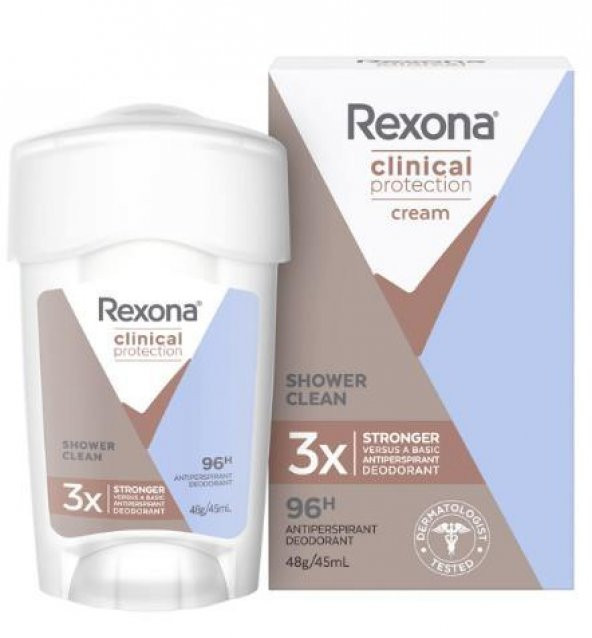 Rexona Clinical Protection Shower Clean Kadın Stick 45 ml