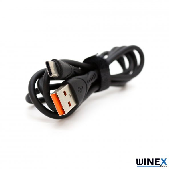 Winex CA30 USBA to Type-C Hızlı Data ve Şarj Kablosu 2.4A Siyah