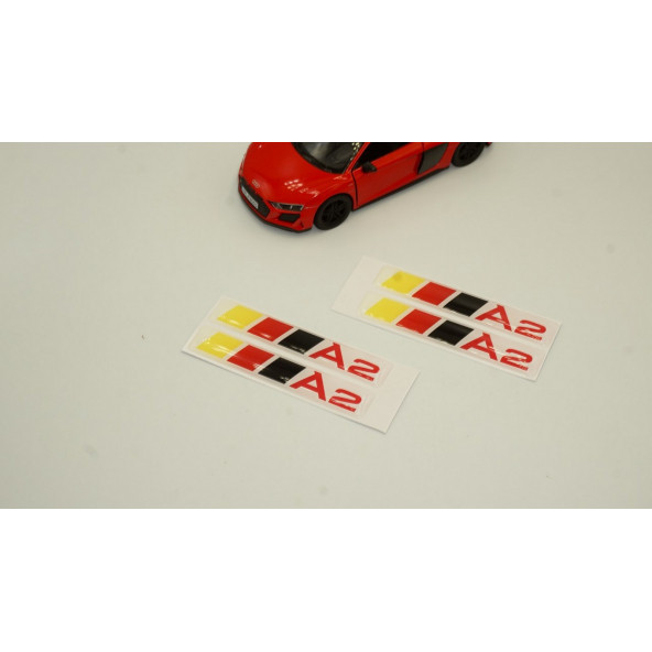 Audi A2 Logo Motor Kapağı Damla Silikon Plaka Logo Arma Amblem Yeni Stil - 2