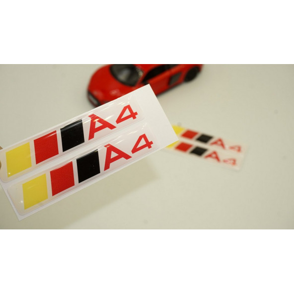 Audi A4 Logo Motor Kapağı Damla Silikon Plaka Logo Arma Amblem Yeni Stil ürün görseli