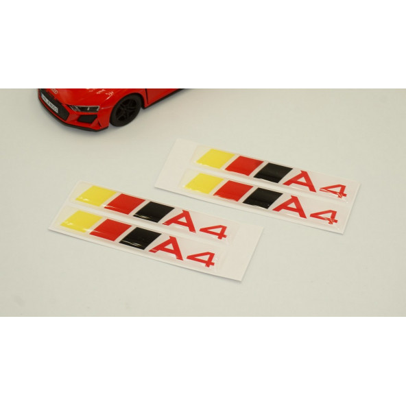 Audi A4 Logo Motor Kapağı Damla Silikon Plaka Logo Arma Amblem Yeni Stil - Resim 3