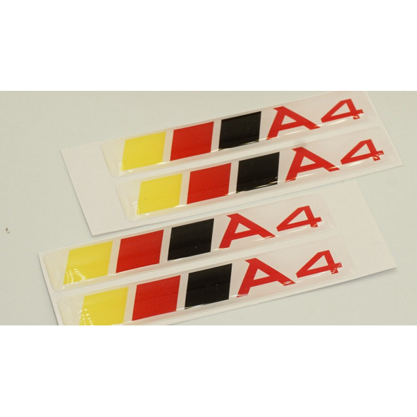 Audi A4 Logo Motor Kapağı Damla Silikon Plaka Logo Arma Amblem Yeni Stil - Resim 4