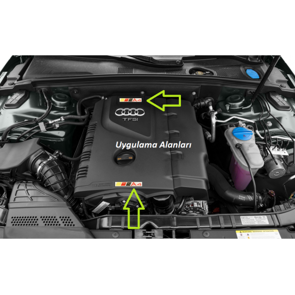 Audi A4 Logo Motor Kapağı Damla Silikon Plaka Logo Arma Amblem Yeni Stil - Resim 5