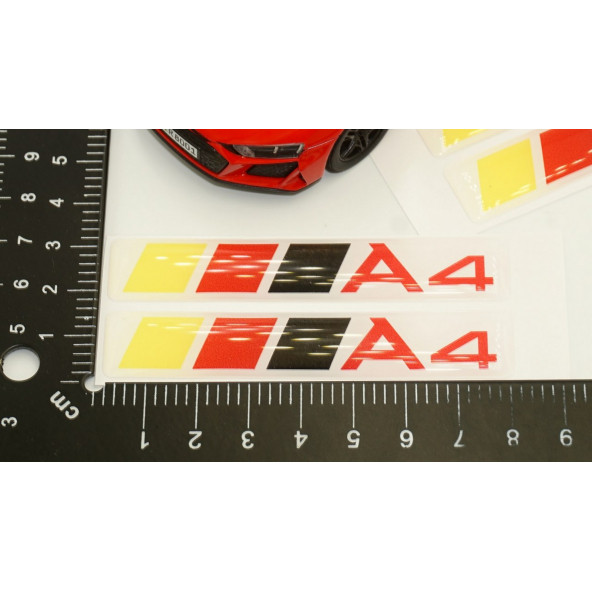 Audi A4 Logo Motor Kapağı Damla Silikon Plaka Logo Arma Amblem Yeni Stil - Resim 7