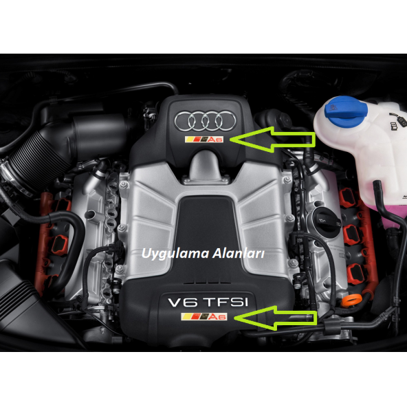 Audi A6 Logo Motor Kapağı Damla Silikon Plaka Logo Arma Amblem Yeni Stil - Resim 5