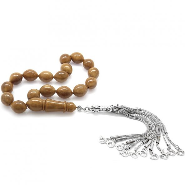 Nipora Kararmaz Metal Püsküllü Arpa Kesim Kuka Efe Tesbihi - Resim 2