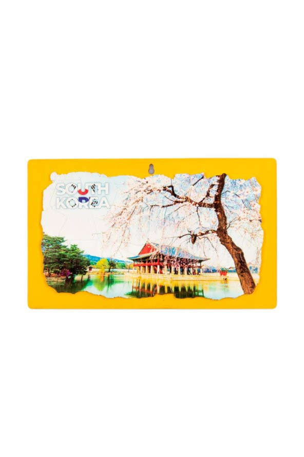 Güney Kore Temalı Ahşap Fresco Tablo - 2