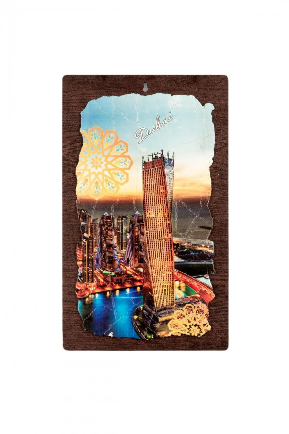 Dubai Temalı Ahşap Fresco Tablo - 2