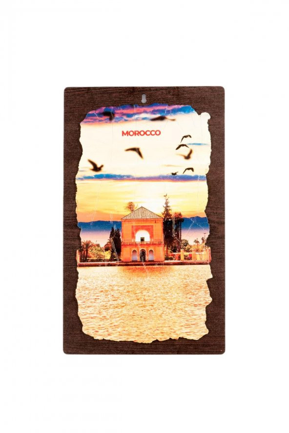 Fas (Morocco) Temalı Ahşap Fresco Tablo - 2