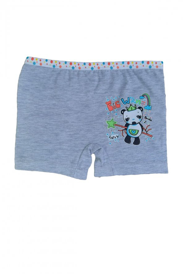 Dondeza 6lı Kız Çocuk Renkli Likralı Pamuklu Boxer Külot - 6