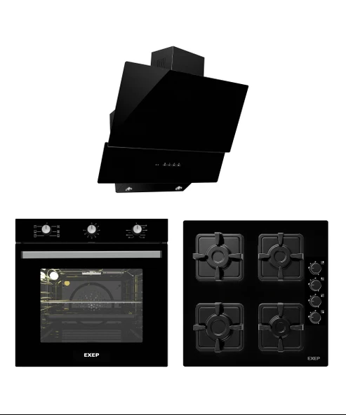 Exep Hero Siyah 3 Lü Ankastre Set (Ed402-Eo320-Ef240)