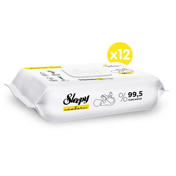 Sleepy Yenidoğan Islak Bebek Havlusu 12x40 (480 Yaprak) - 2