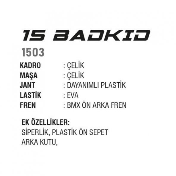 MİTO BADKIT 15" SİYAH-YEŞİL ÇOCUK BİSİKLETİ 4 TEKERLEKLİ - 2