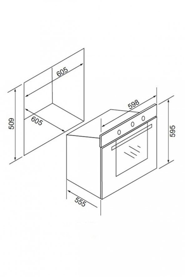 Exep Eco Line Beyaz 3 Lü Ankastre Set (Ed401-Eo320-Ef240) - 7