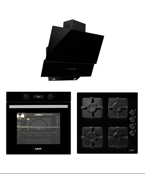 EXEP CLASS SİYAH 3 LÜ ANKASTRE SET (ED402-EO320-EF260) - 1