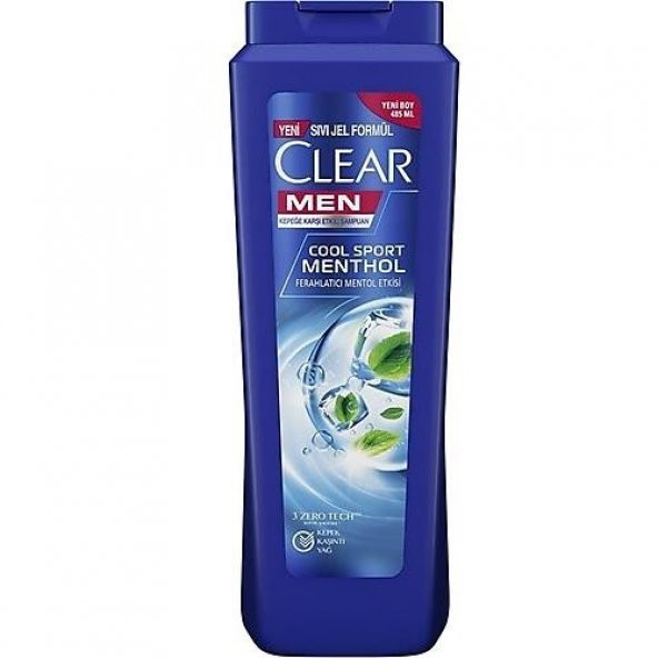 Clear Men Cool Sport Menthol Kepeğe Karşı Etkili Şampuan 485 ML