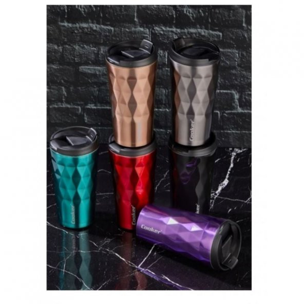 Cooker Prizma 350 Ml Çelik Mug Termos Kırmızı CKR2048 - 4