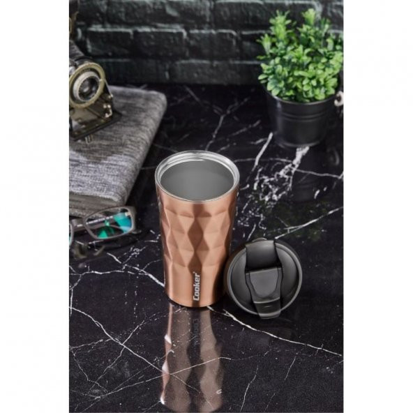 Cooker Prizma 350 Ml Çelik Mug Termos Bakır CKR2048 - 3