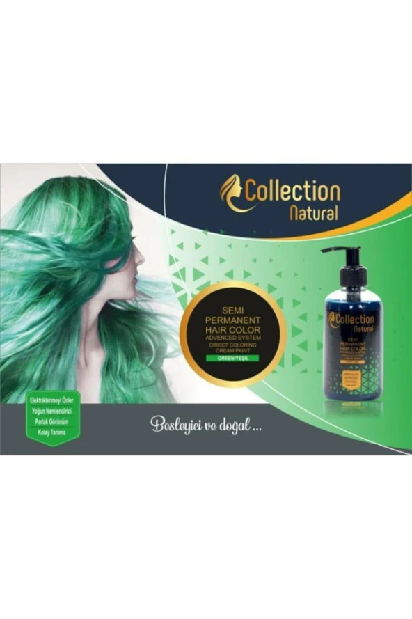 Collection Naturel Hair Color Yeşil Saç Boyası 250 ml