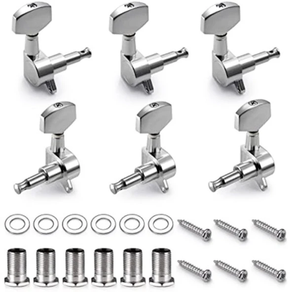 Fluid Mha10 Akustik Gitar Burgusu 3+3 Set + Vida Somun Pul