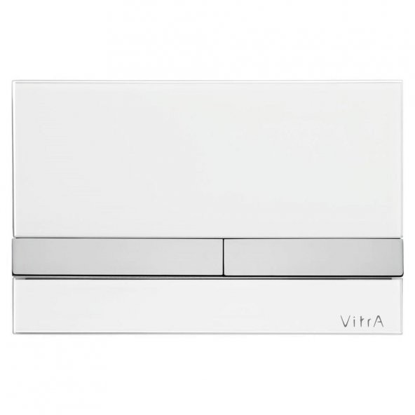 VitrA Select Mekanik Kumanda Paneli Cam Beyaz Krom Buton 740-1100