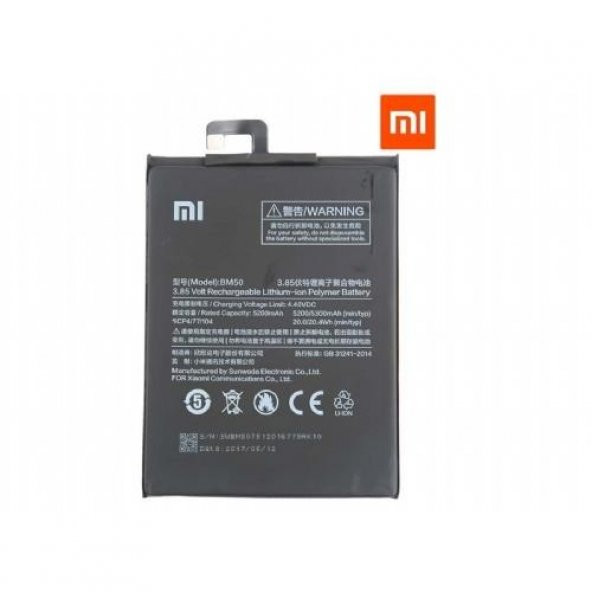 Xiaomi Mi Max 2 Batarya Pil Orjinal BM50