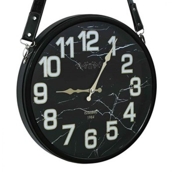 Vitale Dragon Askılı Siyah Duvar Saati 40 cm AK.BI0122 - Resim 2