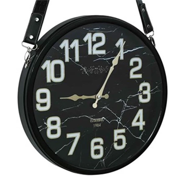 Vitale Dragon Askılı Siyah Duvar Saati 40 cm AK.BI0122 - Resim 4