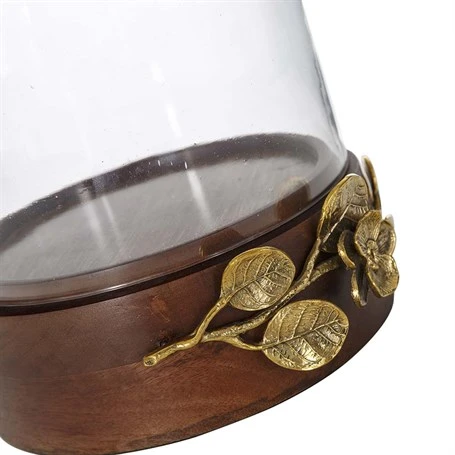 Vitale Diya Ahşap Çiçekli Mumluk 20x32 cm AK.EG0102 - Resim 3