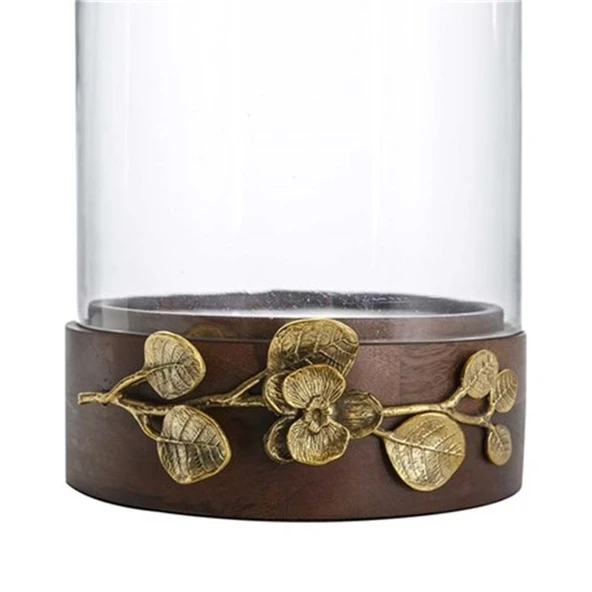 Vitale Diya Ahşap Çiçekli Mumluk 20x32 cm AK.EG0102 - Resim 5