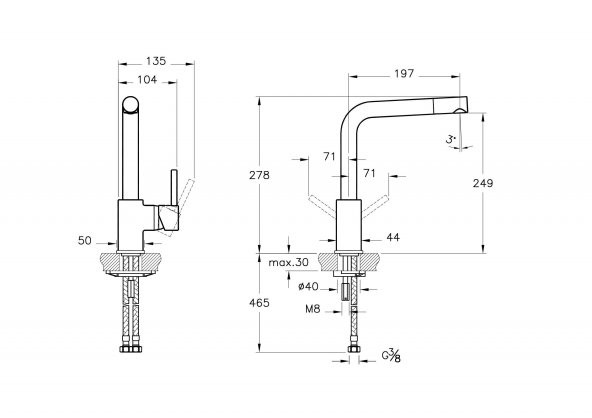 Artema Pure Eviye Bataryası Krom A42136 - 2