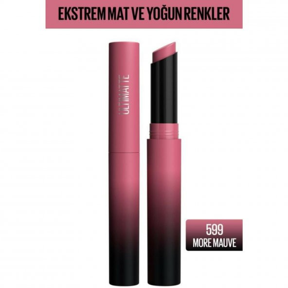 Maybelline Color Sensational Ultimatte Mat Ruj 599 More Mauve Pembe - 6