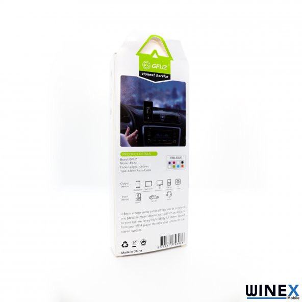 Winex AX36 Type-C to 3.5mm Aux Ses Kablosu Siyah - 5