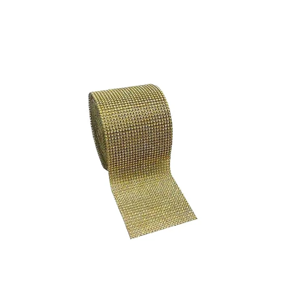 Taş Görünümlü Plastik Şerit 14 Cm (9 Metre)  Gold