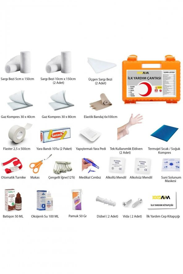 KKDAVM Iş Yeri Çantası Ecza Dolabı Ilk Yardım Seti - 3