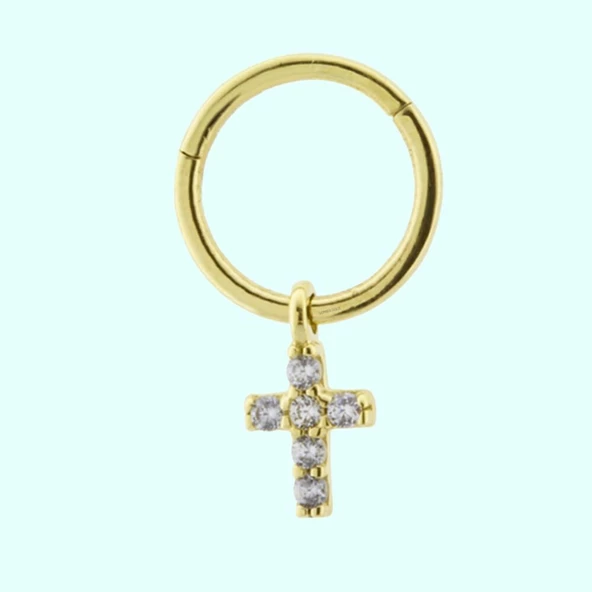 Altın Halka Piercing Hac 14 Ayar ürün görseli 1